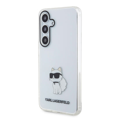 Hoes voor Samsung Galaxy S24 S921, Karl Lagerfeld, IML Luxury Choupette, Transparant
