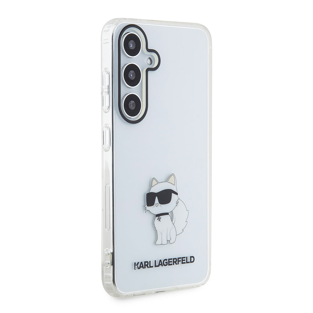 Hoes voor Samsung Galaxy S24 S921, Karl Lagerfeld, IML Luxury Choupette, Transparant