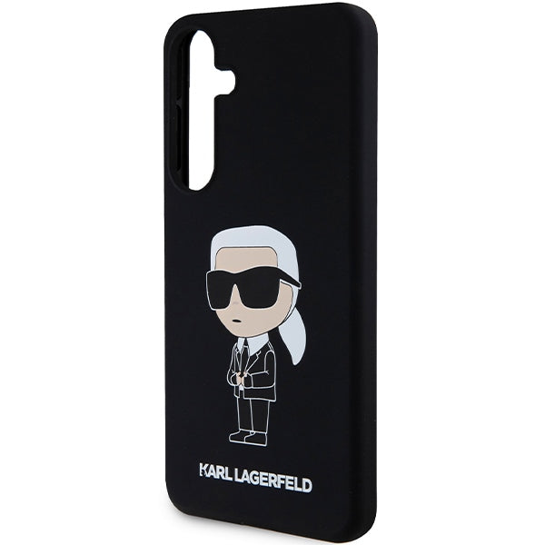 Hoes voor Samsung Galaxy S24 S921, Karl Lagerfeld, Silicone Ikonik NFT, Zwart
