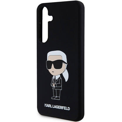 Hoes voor Samsung Galaxy S24 S921, Karl Lagerfeld, Silicone Ikonik NFT, Zwart