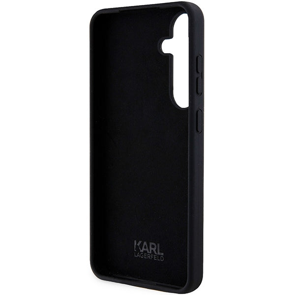 Hoes voor Samsung Galaxy S24 S921, Karl Lagerfeld, Silicone Ikonik NFT, Zwart