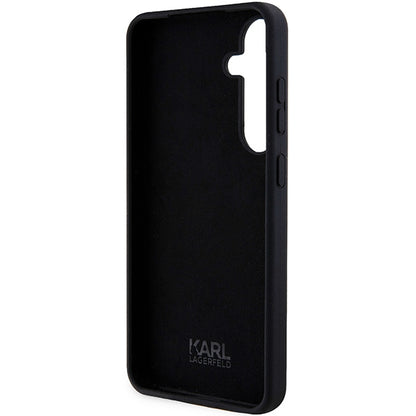 Hoes voor Samsung Galaxy S24 S921, Karl Lagerfeld, Silicone Ikonik NFT, Zwart