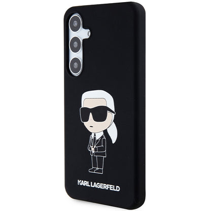Hoes voor Samsung Galaxy S24 S921, Karl Lagerfeld, Silicone Ikonik NFT, Zwart