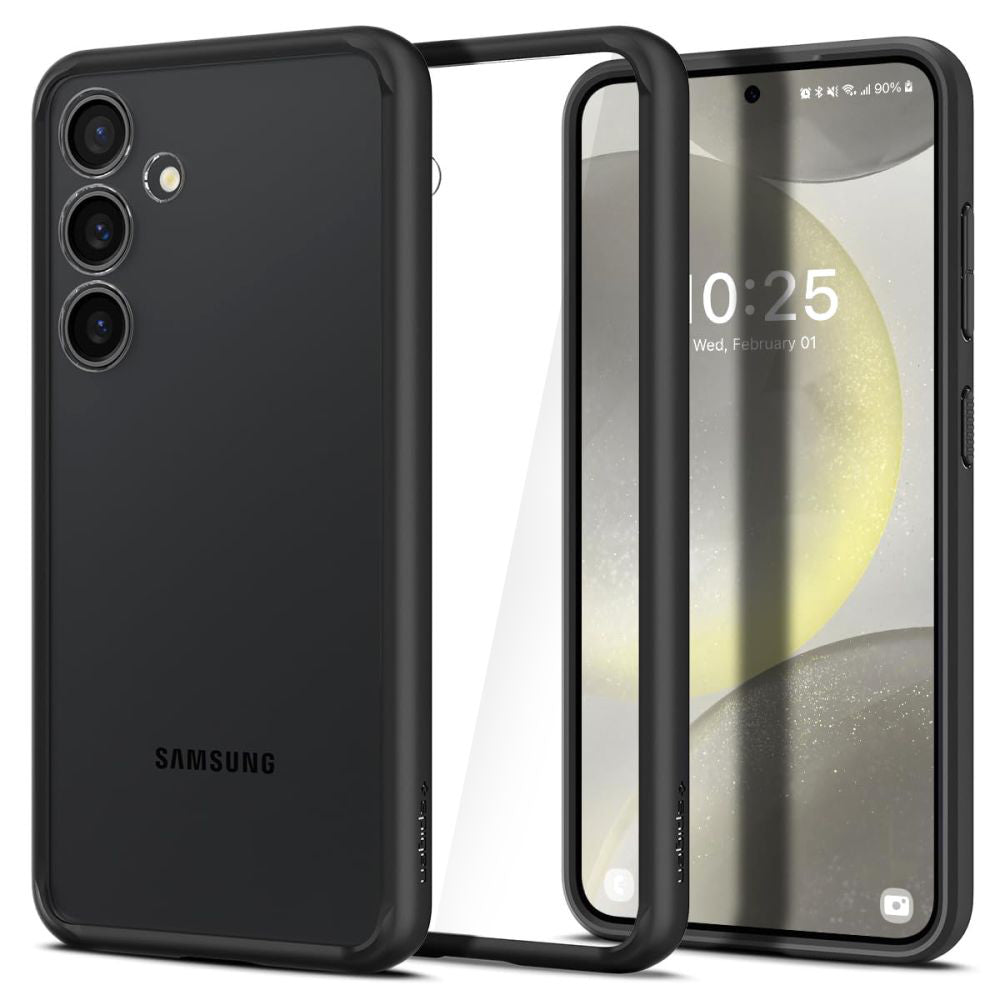 Hoes voor Samsung Galaxy S24 S921, Spigen, Ultra Hybrid, Matzwart ACS07352