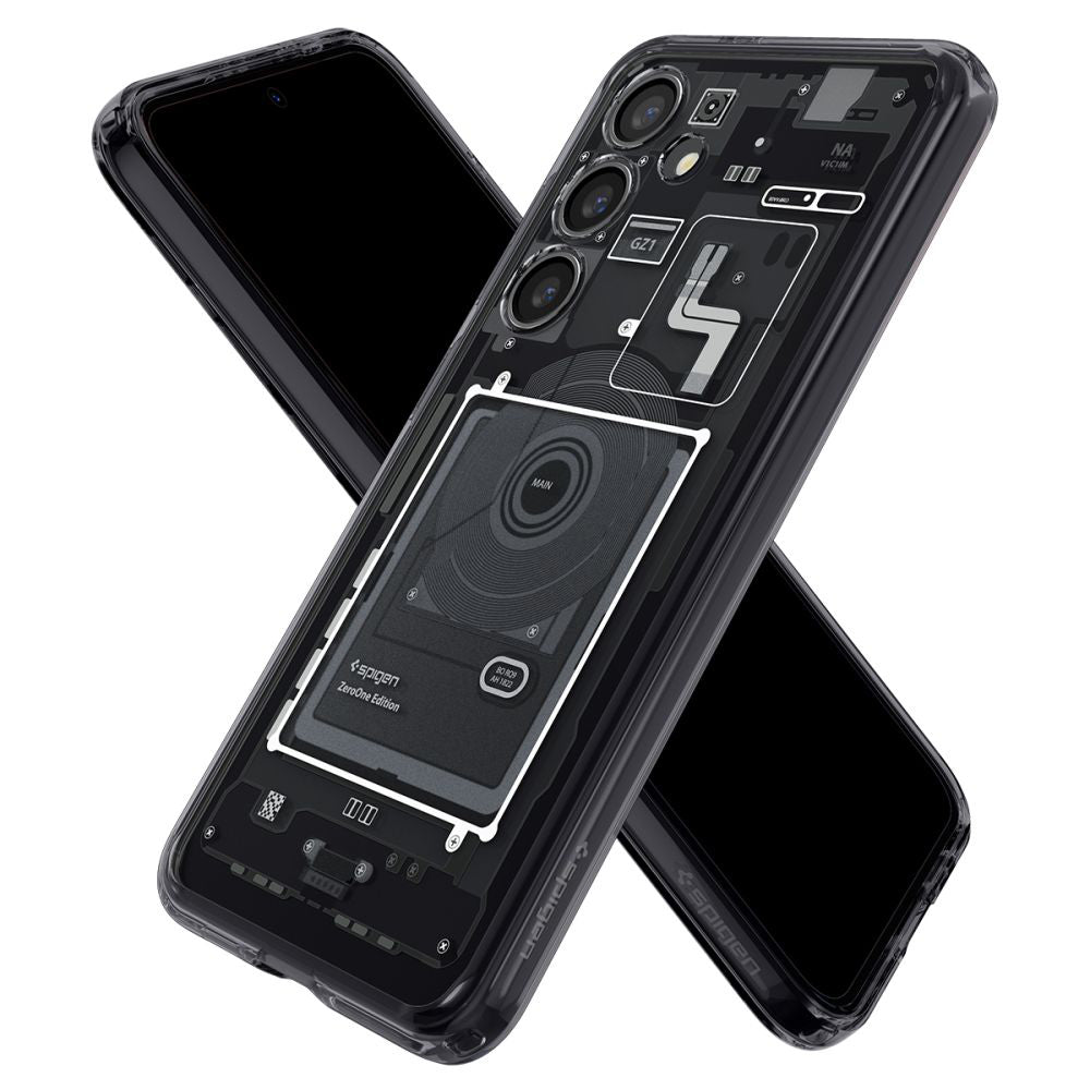 Hoes voor Samsung Galaxy S24 S921, Spigen, Ultra Hybrid Zero One, Matzwart ACS07350