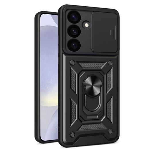 Hoes voor Samsung Galaxy S24 S921, Techsuit, CamShield, Zwart