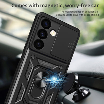 Hoes voor Samsung Galaxy S24 S921, Techsuit, CamShield, Zwart