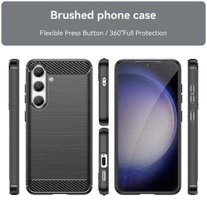 Hoes voor Samsung Galaxy S24 S921, Techsuit, Carbon, Zwart