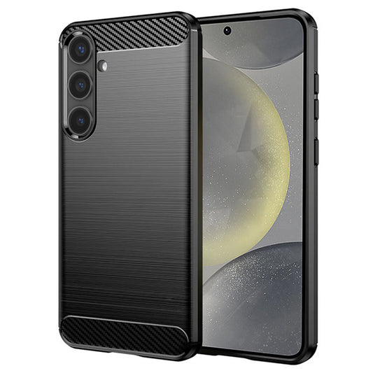 Hoes voor Samsung Galaxy S24 S921, Techsuit, Carbon, Zwart