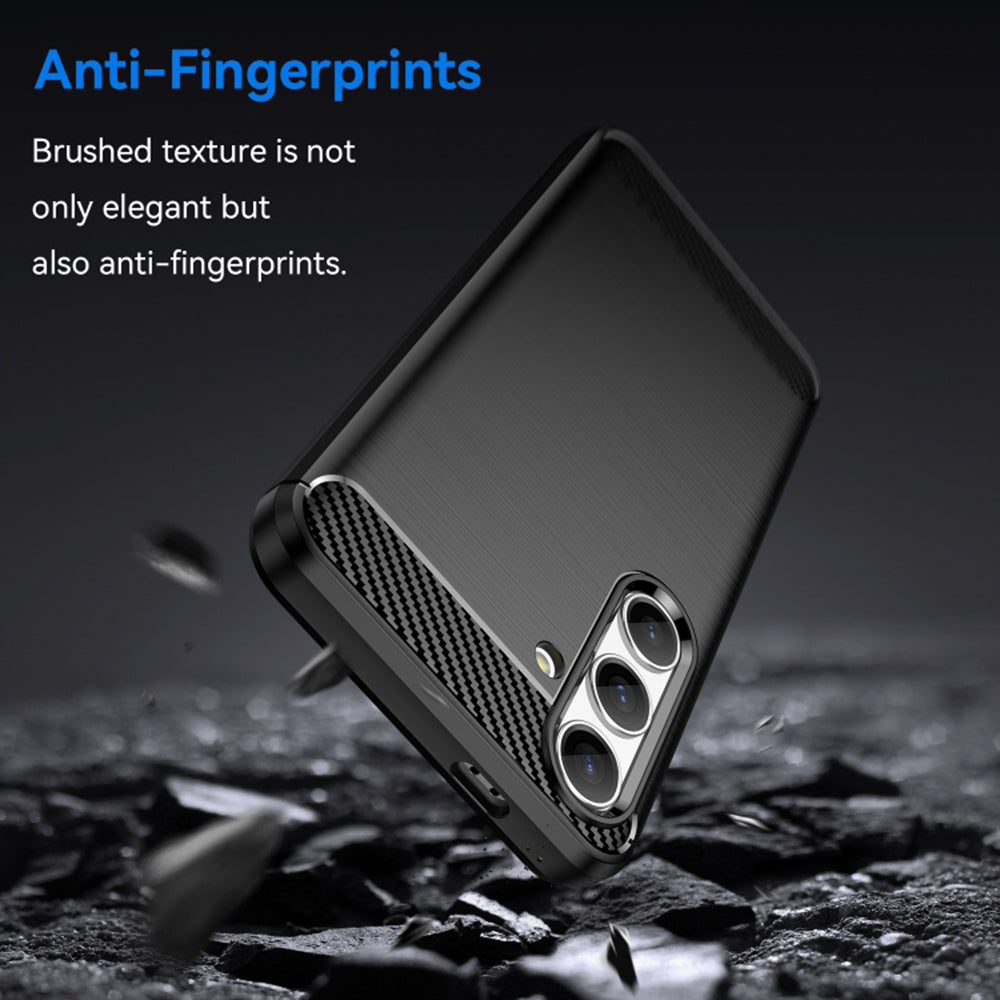 Hoes voor Samsung Galaxy S24 S921, Techsuit, Carbon, Zwart