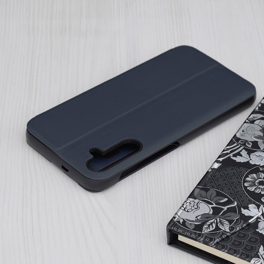 Hoes voor Samsung Galaxy S24 S921, Techsuit, eFold, Donkerblauw