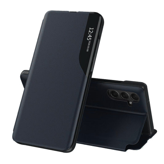 Hoes voor Samsung Galaxy S24 S921, Techsuit, eFold, Donkerblauw