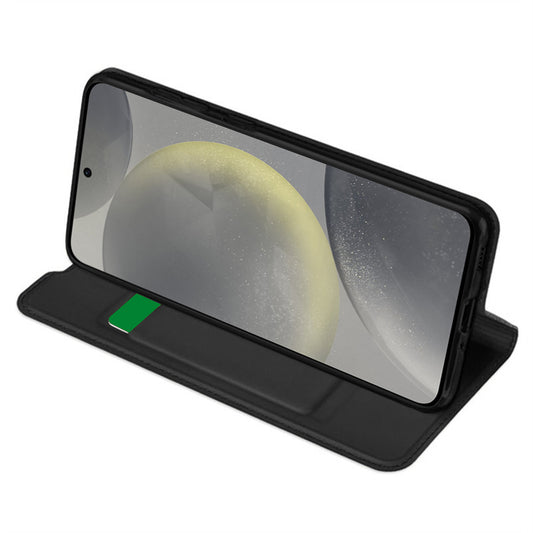 Hoes voor Samsung Galaxy S24 S921, Techsuit, Magskin Book, Zwart