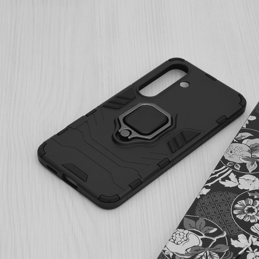 Hoes voor Samsung Galaxy S24 S921, Techsuit, Shield, Zwart