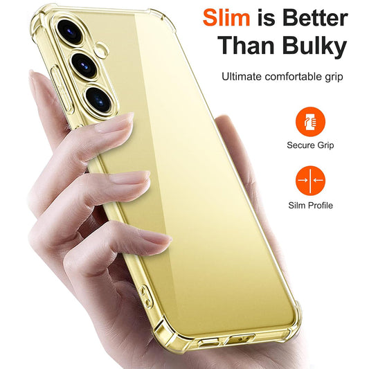 Hoes voor Samsung Galaxy S24 S921, Techsuit, Schokbestendig Helder, Transparant