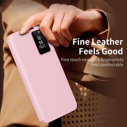 Hoes voor Samsung Galaxy S24 S921, Techsuit, SmartView, Roze