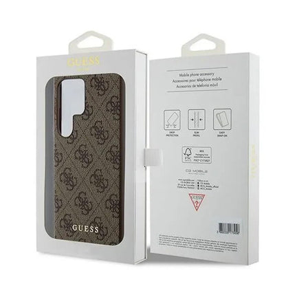 Hoes voor Samsung Galaxy S24 Ultra S928, Guess, 4G Metal Gold Logo, Bruin