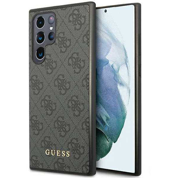 Hoes voor Samsung Galaxy S24 Ultra S928, Guess, 4G Metal Gold Logo, Zwart