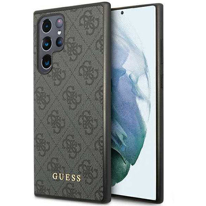 Hoes voor Samsung Galaxy S24 Ultra S928, Guess, 4G Metal Gold Logo, Zwart