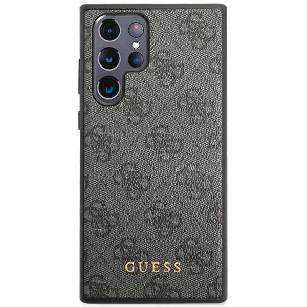 Hoes voor Samsung Galaxy S24 Ultra S928, Guess, 4G Metal Gold Logo, Zwart