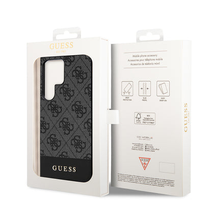 Hoes voor Samsung Galaxy S24 Ultra S928, Guess, 4G Stripe, Zwart
