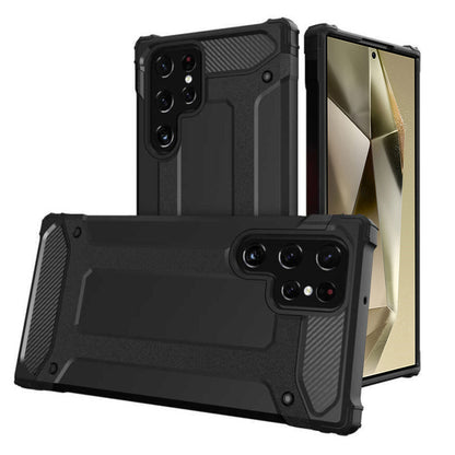 Hoes voor Samsung Galaxy S24 Ultra S928, Techsuit, Hybrid Armor, Zwart