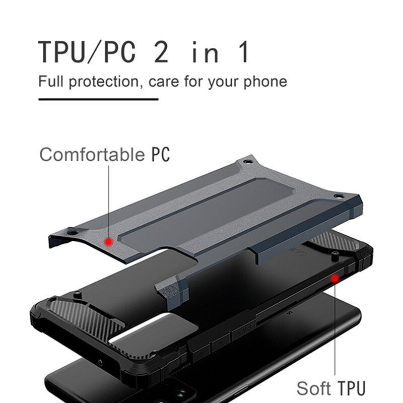 Hoes voor Samsung Galaxy S24 Ultra S928, Techsuit, Hybrid Armor, Zwart