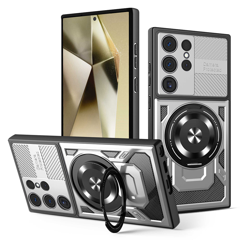 Hoes voor Samsung Galaxy S24 Ultra S928, Techsuit, RuggedCam, Grijs