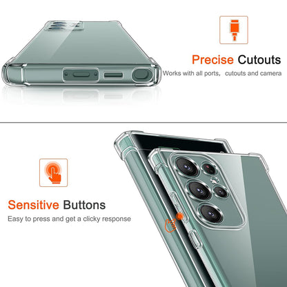 Hoes voor Samsung Galaxy S24 Ultra S928, Techsuit, Schokbestendig Transparant, Helder
