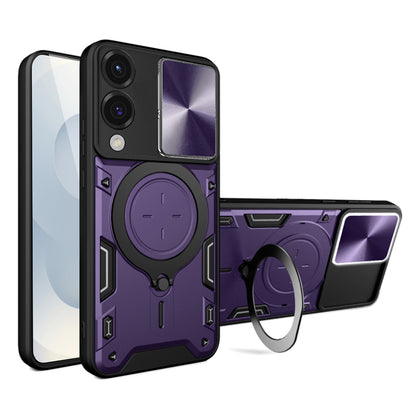 Hoes voor Samsung Galaxy S25 Edge S937, Techsuit, CamGuard Pro, Paars