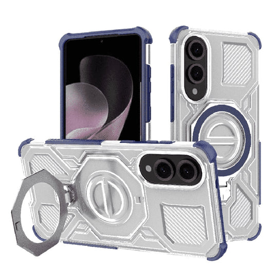 Hoes voor Samsung Galaxy S25 Edge S937, Techsuit, Carbon Shield Pro, Blauw