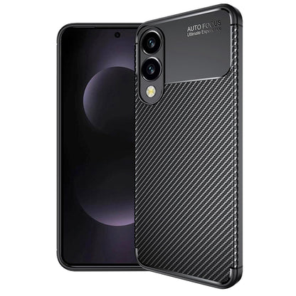 Hoes voor Samsung Galaxy S25 Edge S937, Techsuit, CarbonFiber, Zwart