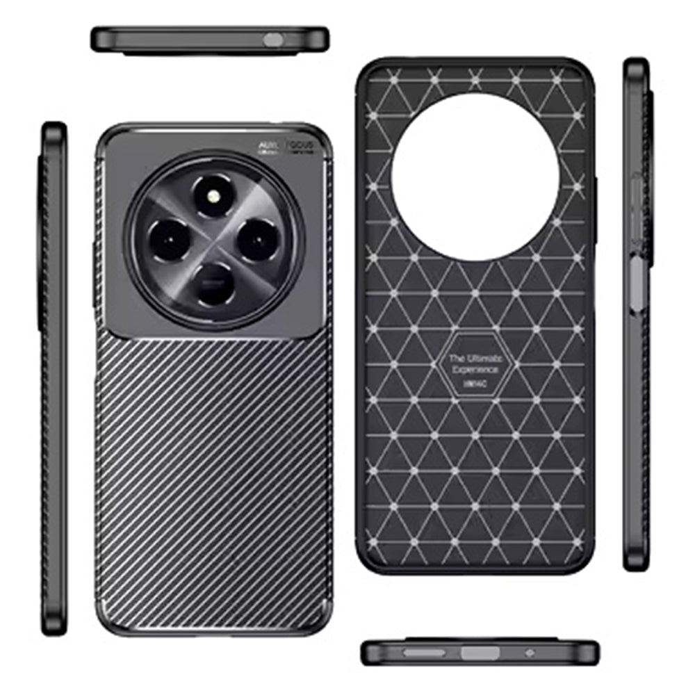 Hoes voor Samsung Galaxy S25 Edge S937, Techsuit, CarbonFiber, Zwart