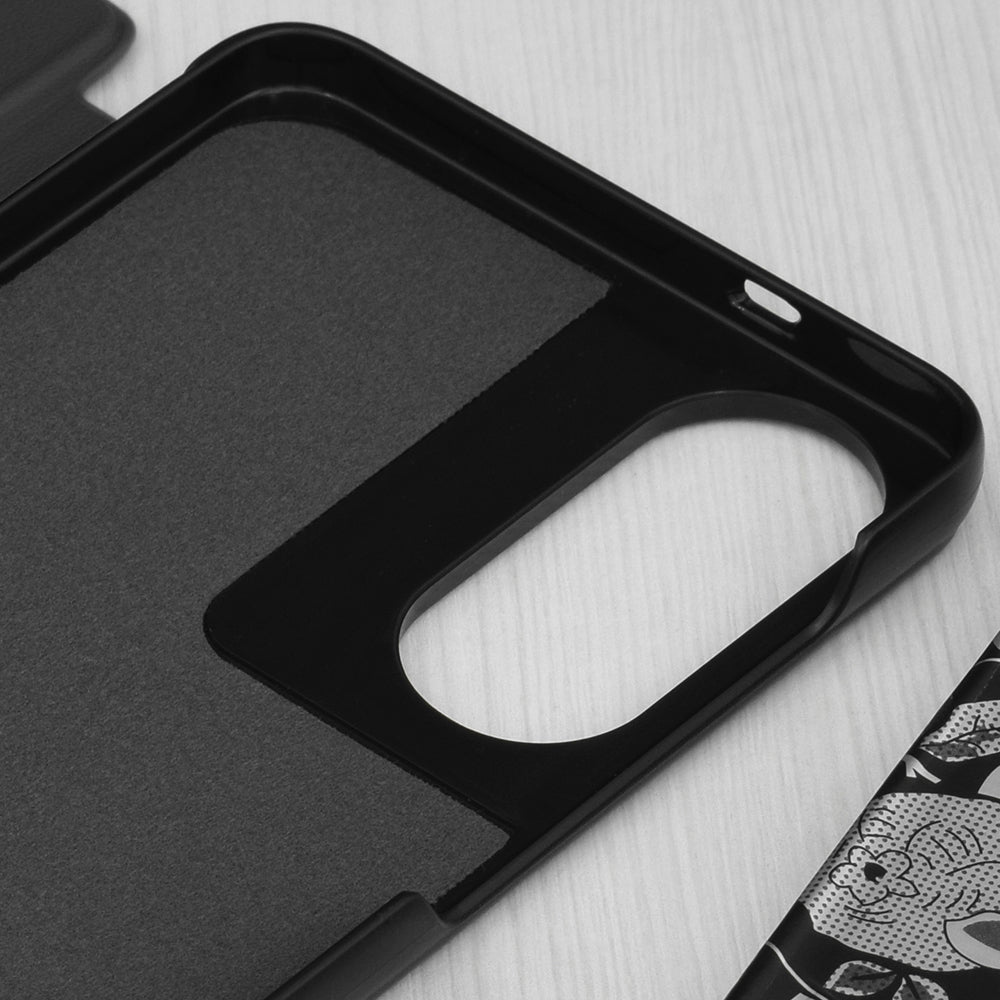 Hoes voor Samsung Galaxy S25 Edge S937, Techsuit, eFold, Zwart
