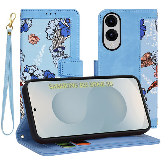 Hoes voor Samsung Galaxy S25 Edge S937, Techsuit, FlipCraft, Blauw