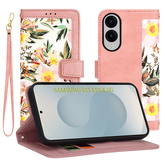 Hoes voor Samsung Galaxy S25 Edge S937, Techsuit, FlipCraft, Roze