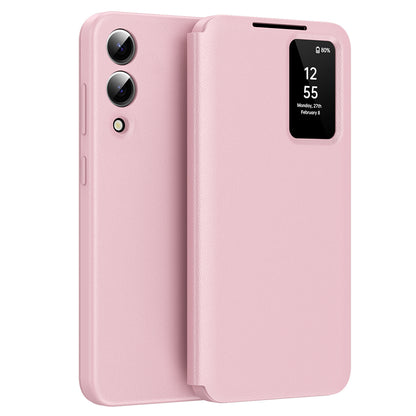 Hoes voor Samsung Galaxy S25 Edge S937, Techsuit, SmartView, Roze