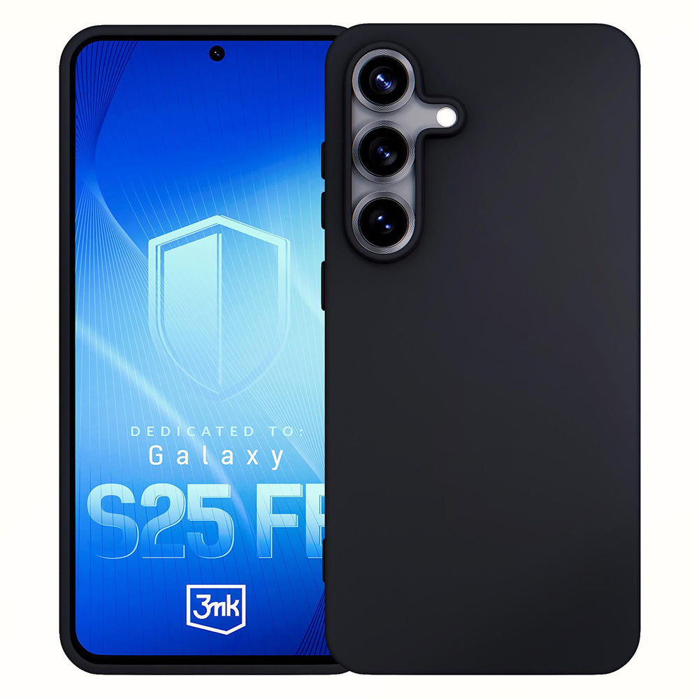 Hoes voor Samsung Galaxy S25 FE, 3MK, Mat Zwart