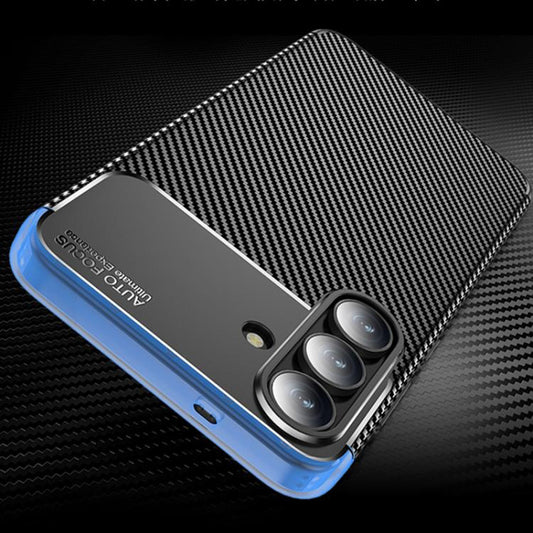 Hoes voor Samsung Galaxy S25 FE, Techsuit, CarbonFiber, Zwart