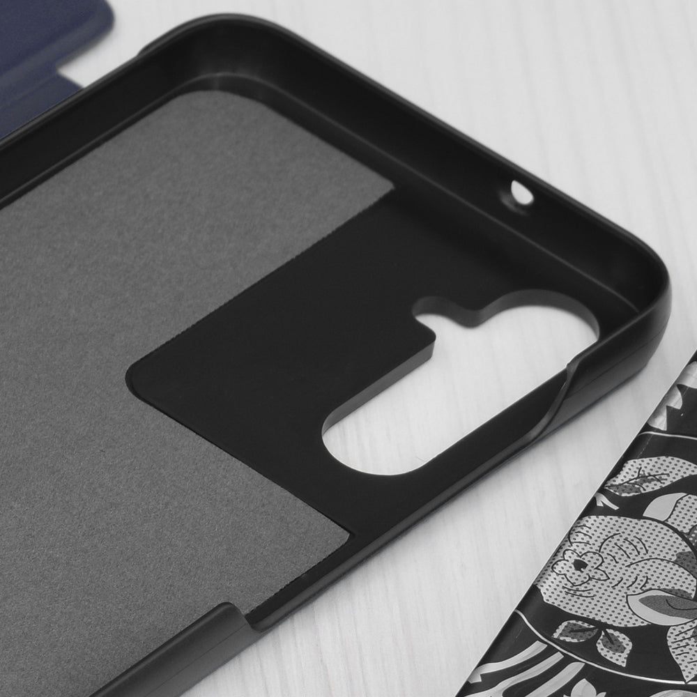 Hoes voor Samsung Galaxy S25 FE, Techsuit, eFold, Blauw