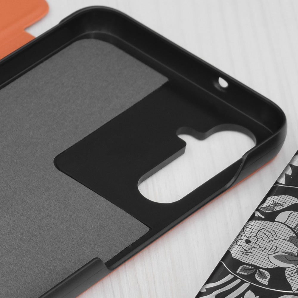 Hoes voor Samsung Galaxy S25 FE, Techsuit, eFold, Oranje