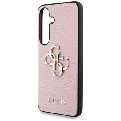 Hoes voor Samsung Galaxy S25+ S936, Guess, 4G Grained Big and Classic Logo, Roze