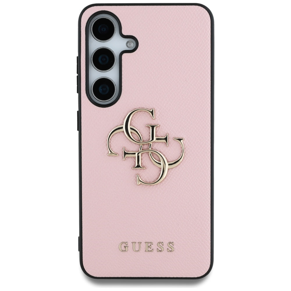 Hoes voor Samsung Galaxy S25+ S936, Guess, 4G Grained Big and Classic Logo, Roze