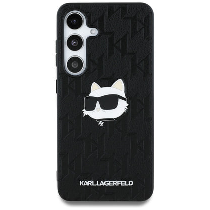 Hoes voor Samsung Galaxy S25+ S936, Karl Lagerfeld, Monogram Choupette's Head, Zwart