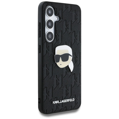 Hoes voor Samsung Galaxy S25+ S936, Karl Lagerfeld, Monogram Karl's Head, Zwart