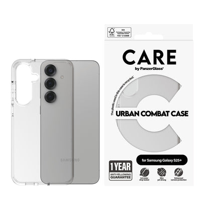 Hoes voor Samsung Galaxy S25+ S936, PanzerGlass, Care Urban Combat, Transparant