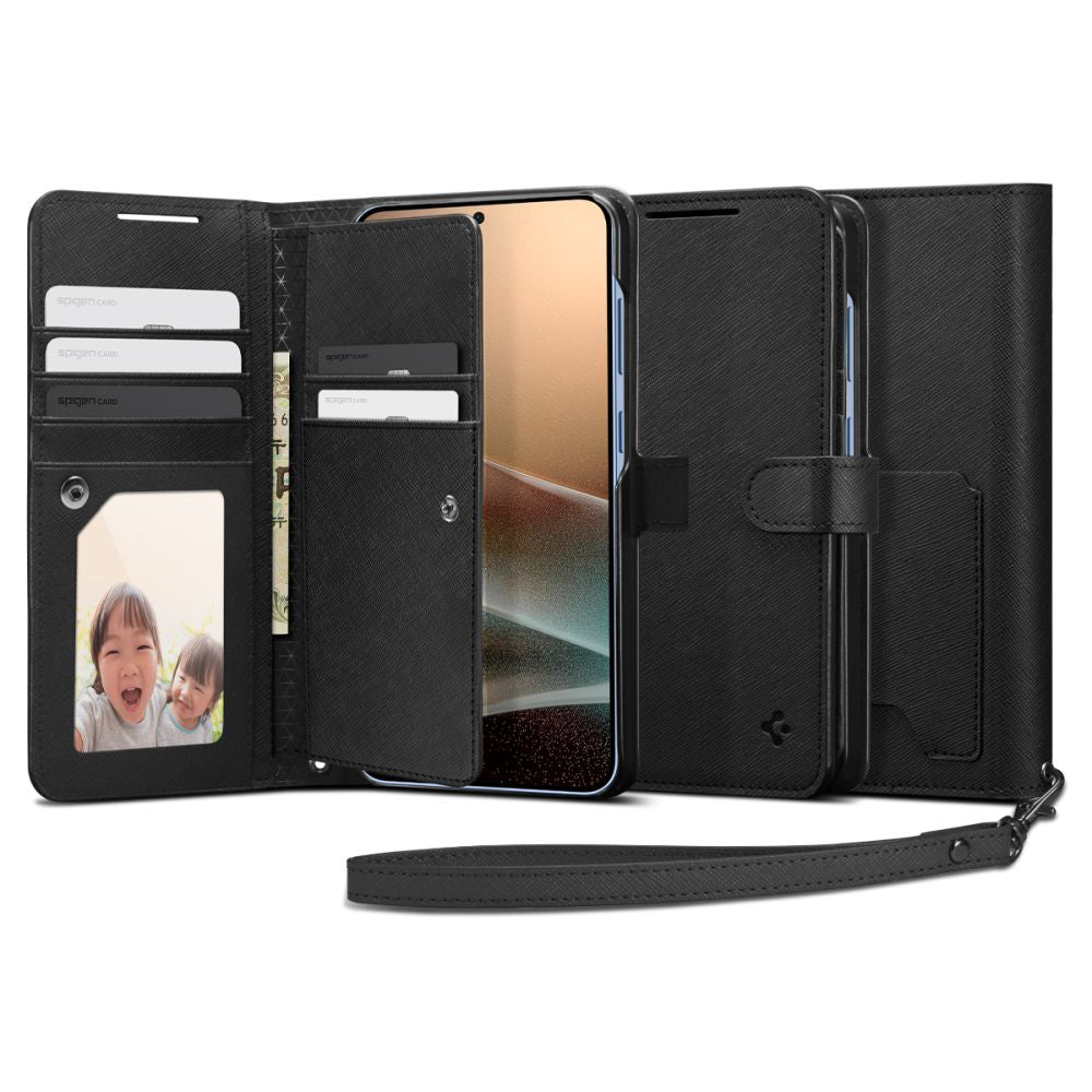 Hoes voor Samsung Galaxy S25+ S936, Spigen, Wallet S, Zwart ACS09125