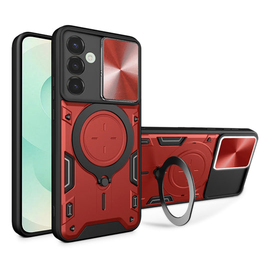 Hoes voor Samsung Galaxy S25+ S936, Techsuit, CamGuard Pro, Rood