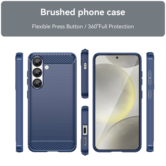 Hoes voor Samsung Galaxy S25+ S936, Techsuit, Carbon, Blauw