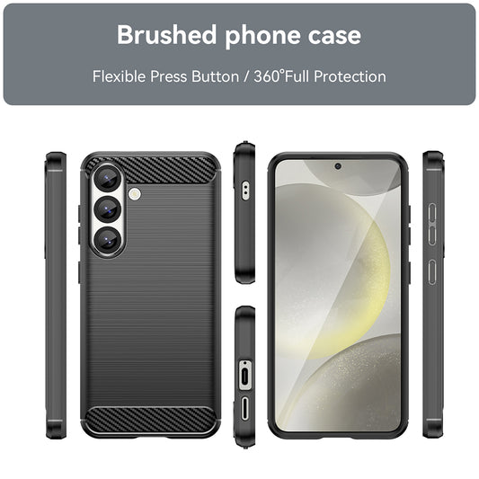Hoes voor Samsung Galaxy S25+ S936, Techsuit, Carbon, Zwart